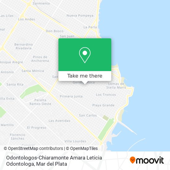 Odontologos-Chiaramonte Amara Leticia Odontologa map