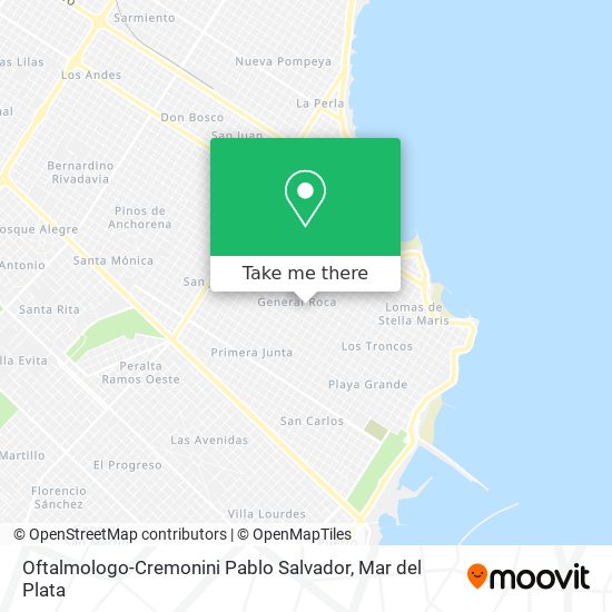 Mapa de Oftalmologo-Cremonini Pablo Salvador