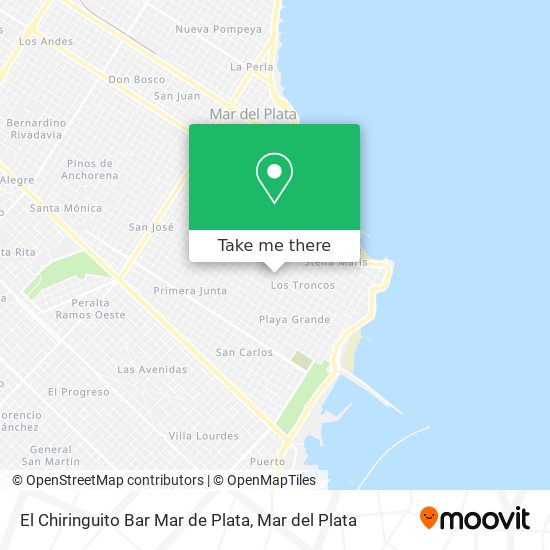 Mapa de El Chiringuito Bar Mar de Plata