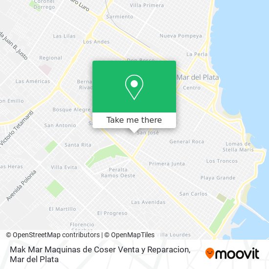 Mak Mar Maquinas de Coser Venta y Reparacion map