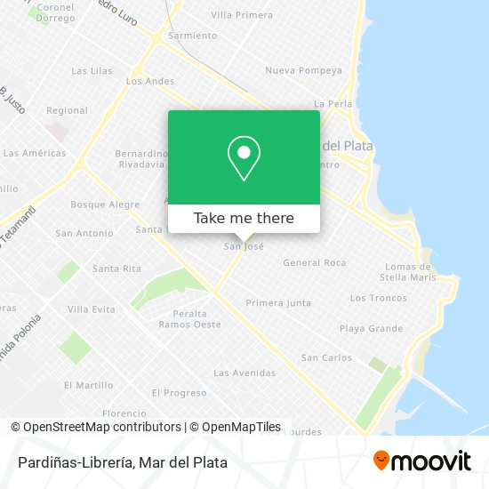 Mapa de Pardiñas-Librería