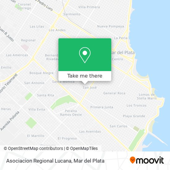 Mapa de Asociacion Regional Lucana