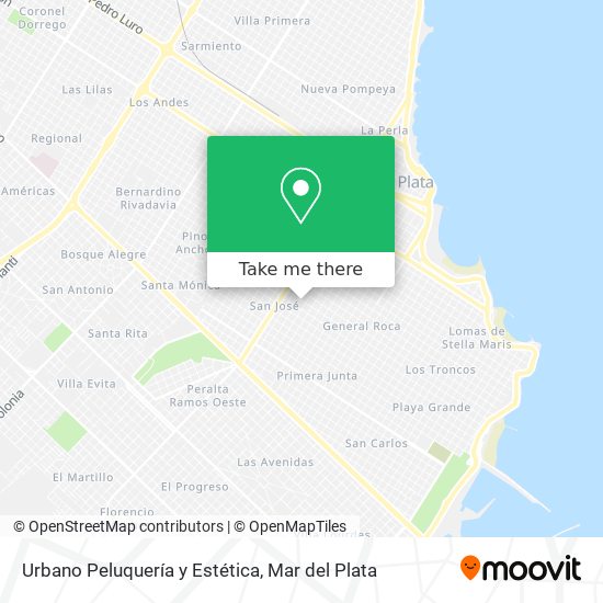 Urbano Peluquería y Estética map