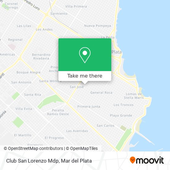 Club San Lorenzo Mdp map