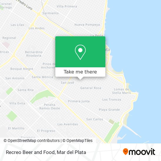 Recreo Beer and Food map