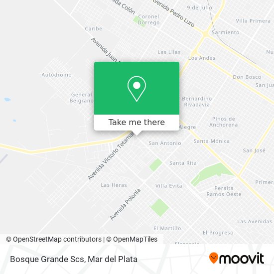 Mapa de Bosque Grande Scs