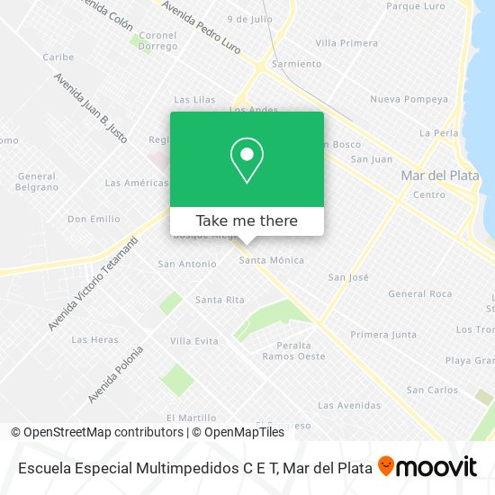 Escuela Especial Multimpedidos C E T map