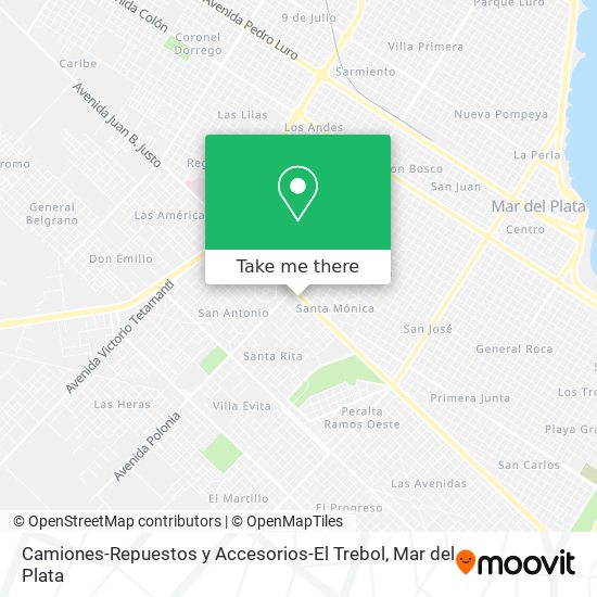 Camiones-Repuestos y Accesorios-El Trebol map