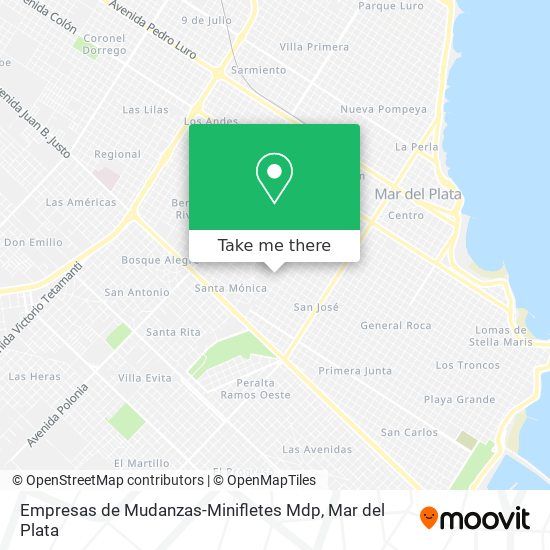 Mapa de Empresas de Mudanzas-Minifletes Mdp