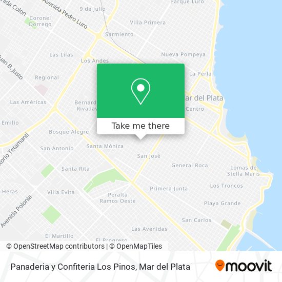Panaderia y Confiteria Los Pinos map