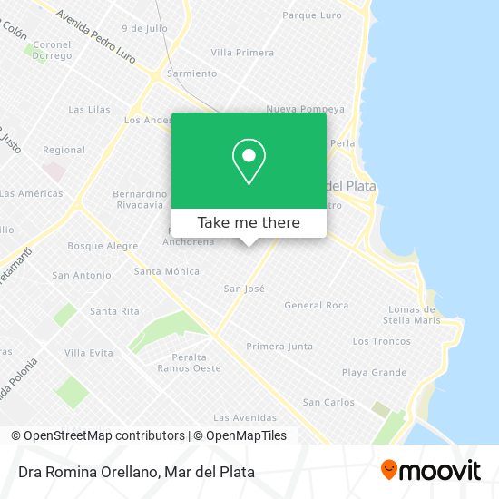Dra Romina Orellano map