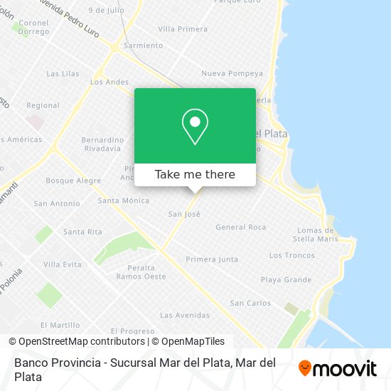 Banco Provincia - Sucursal Mar del Plata map