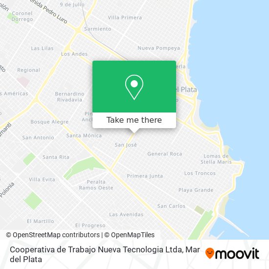 Mapa de Cooperativa de Trabajo Nueva Tecnologia Ltda