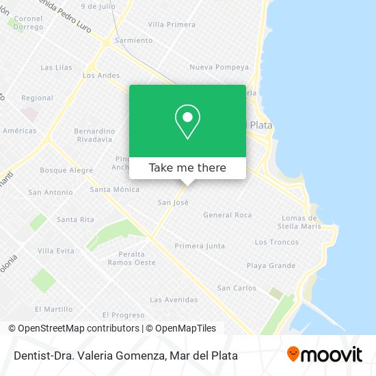 Mapa de Dentist-Dra. Valeria Gomenza