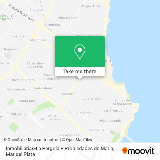 Mapa de Inmobiliarias-La Pergola R Propiedades de Maria