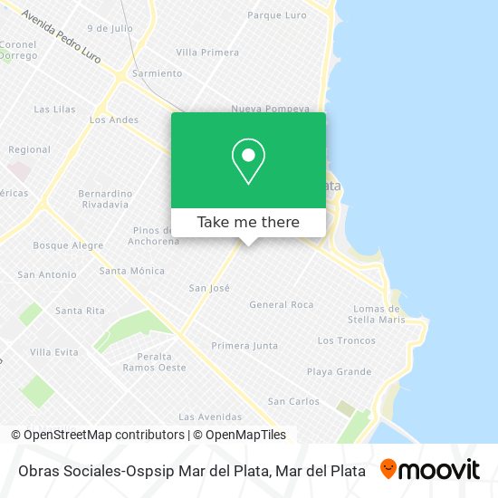 Obras Sociales-Ospsip Mar del Plata map