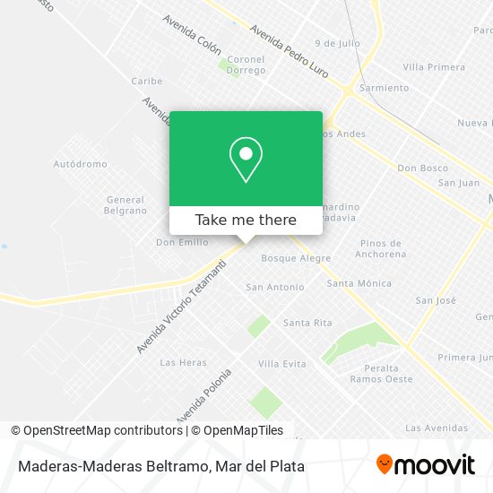 Maderas-Maderas Beltramo map