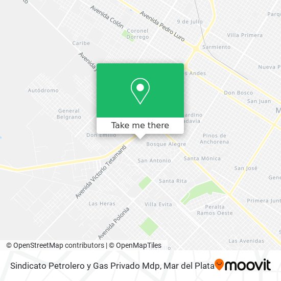 Sindicato Petrolero y Gas Privado Mdp map
