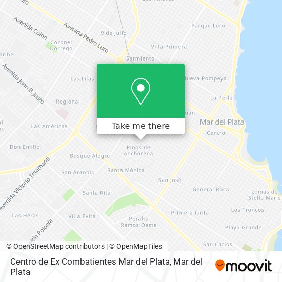 Centro de Ex Combatientes Mar del Plata map