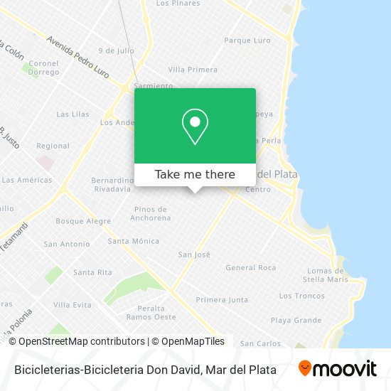 Bicicleterias-Bicicleteria Don David map