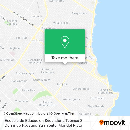 Escuela de Educacion Secundaria Técnica 3: Domingo Faustino Sarmiento map