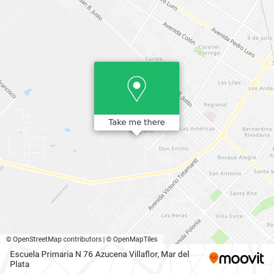 Mapa de Escuela Primaria N 76 Azucena Villaflor