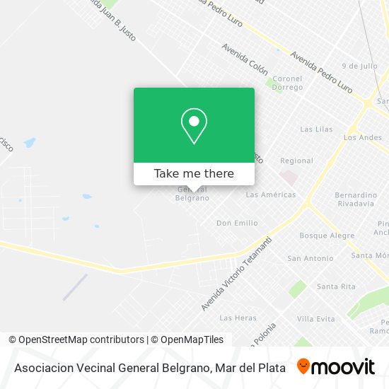 Asociacion Vecinal General Belgrano map