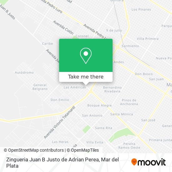 Mapa de Zingueria Juan B Justo de Adrian Perea