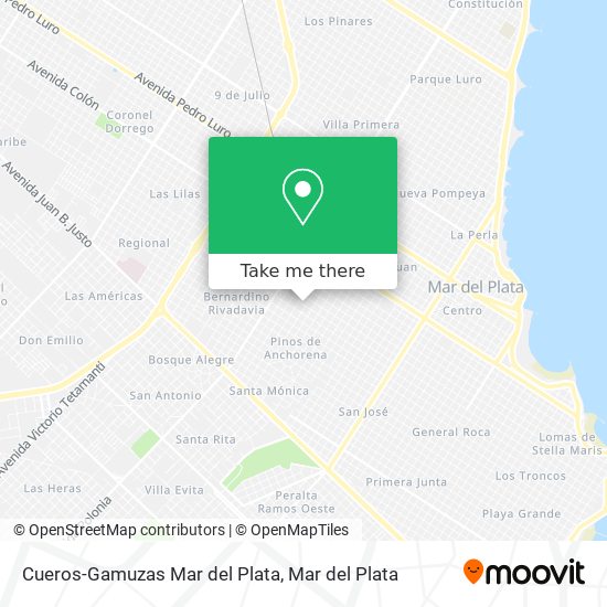 Cueros-Gamuzas Mar del Plata map