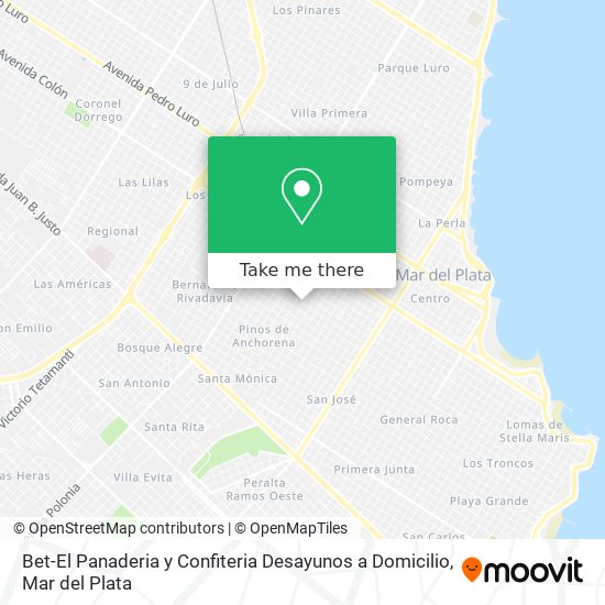 Bet-El Panaderia y Confiteria Desayunos a Domicilio map