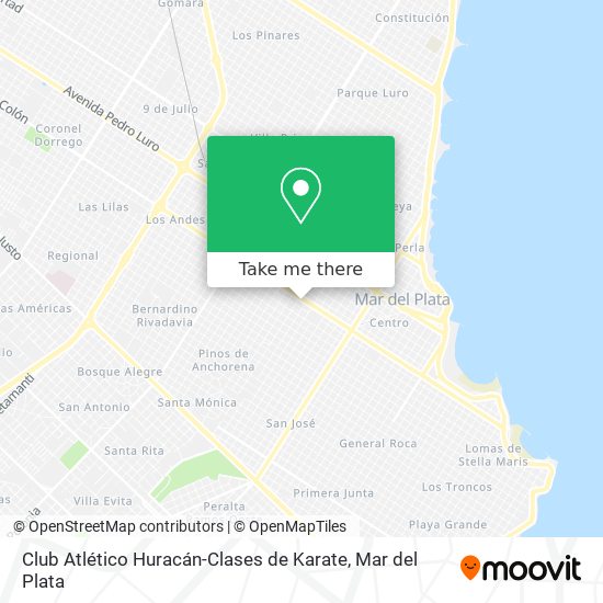 Mapa de Club Atlético Huracán-Clases de Karate