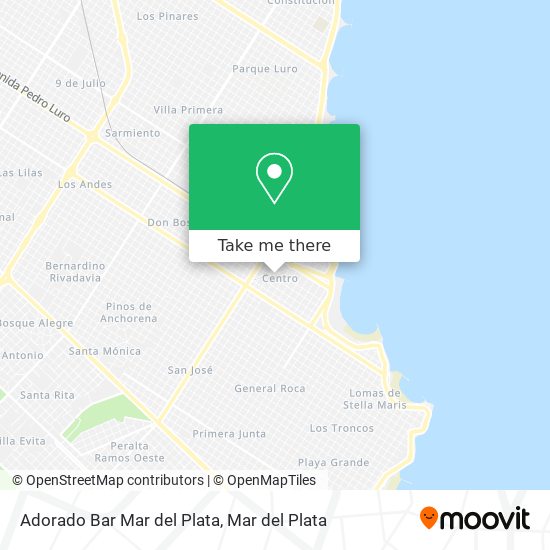 Mapa de Adorado Bar Mar del Plata