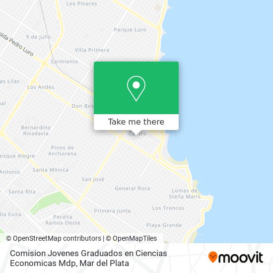 Comision Jovenes Graduados en Ciencias Economicas Mdp map