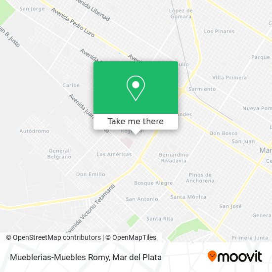 Mueblerias-Muebles Romy map