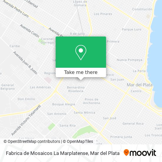Mapa de Fabrica de Mosaicos La Marplatense