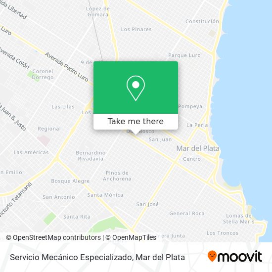 Mapa de Servicio Mecánico Especializado