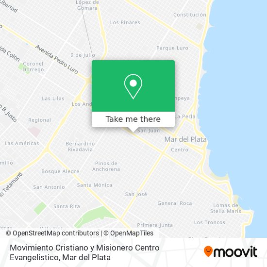 Movimiento Cristiano y Misionero Centro Evangelistico map