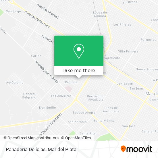 Panadería Delicias map