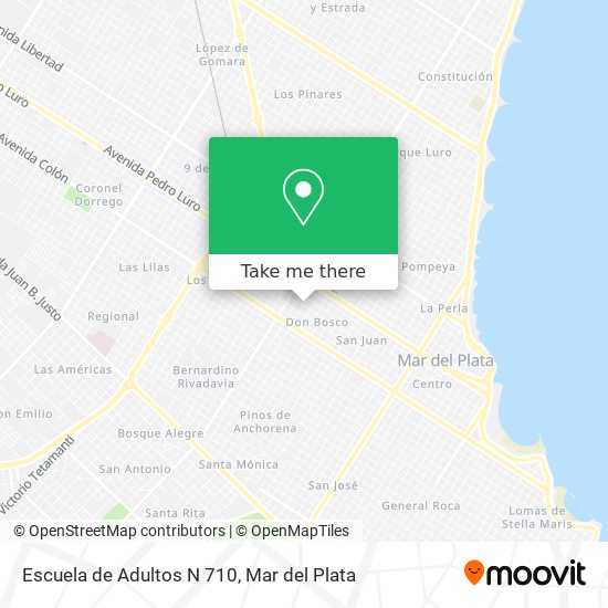 Mapa de Escuela de Adultos N 710