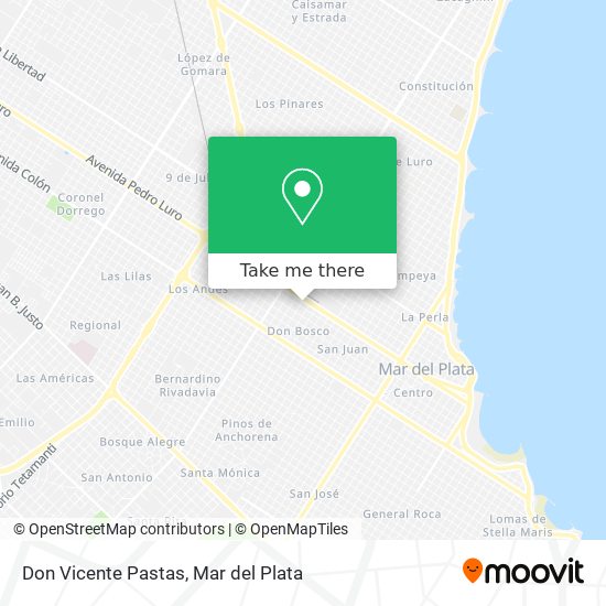Don Vicente Pastas map