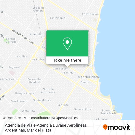 Agencia de Viaje-Agencia Duvase Aerolineas Argentinas map