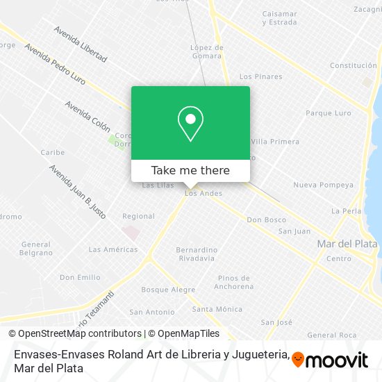 Mapa de Envases-Envases Roland Art de Libreria y Jugueteria