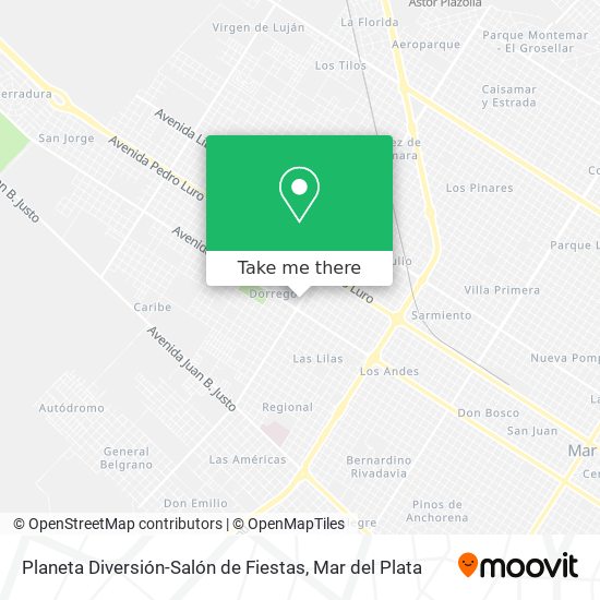 Mapa de Planeta Diversión-Salón de Fiestas