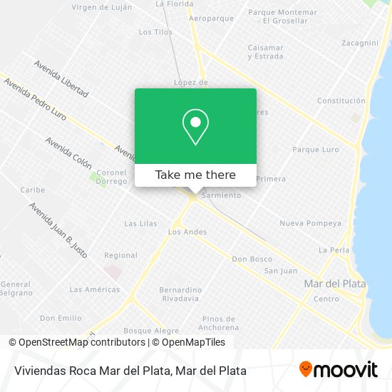 Mapa de Viviendas Roca Mar del Plata