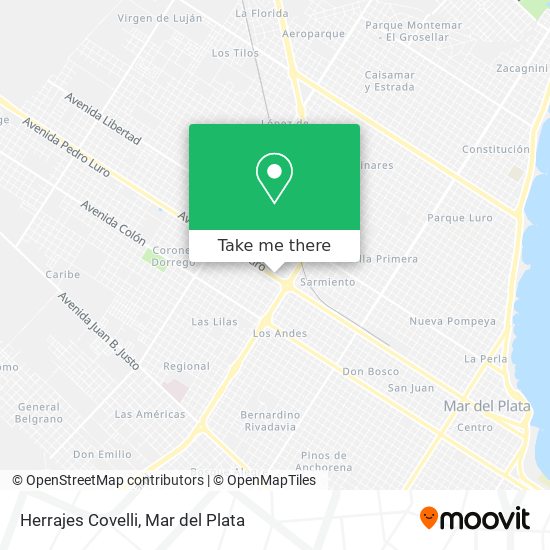 Herrajes Covelli map