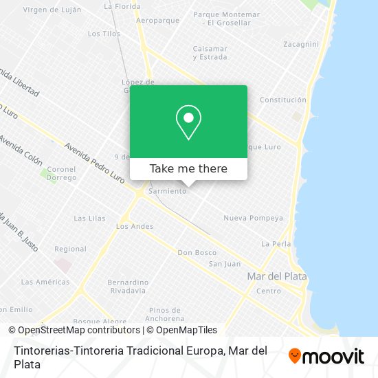 Tintorerias-Tintoreria Tradicional Europa map