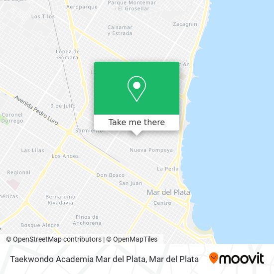 Mapa de Taekwondo Academia Mar del Plata