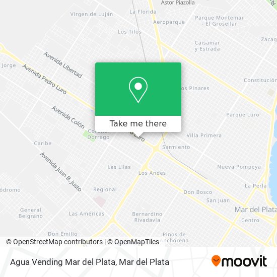 Agua Vending Mar del Plata map