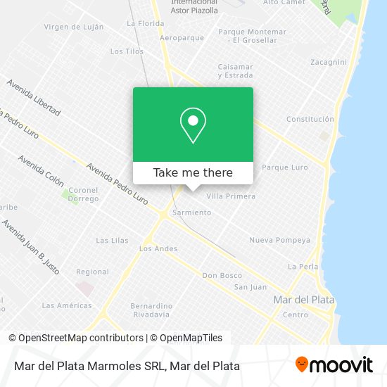 Mapa de Mar del Plata Marmoles SRL