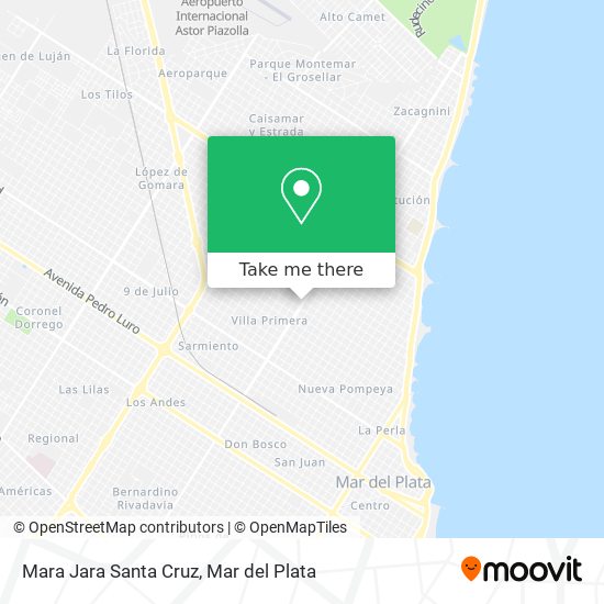 Mara Jara Santa Cruz map